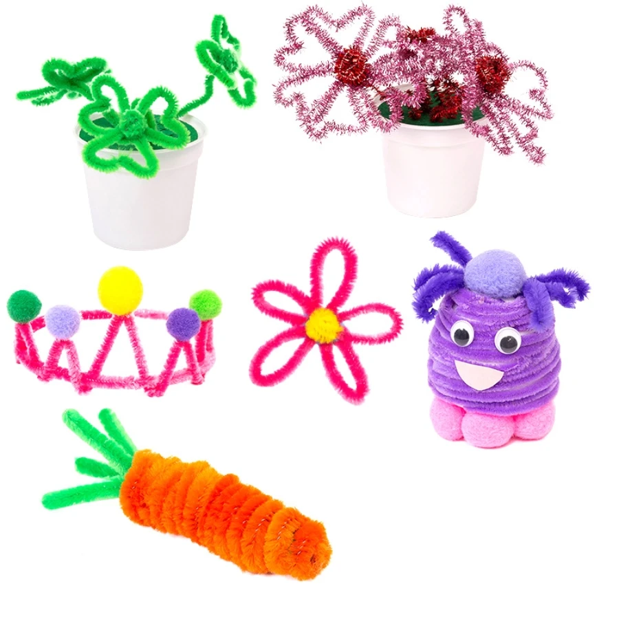 Chenille pipe cleaners chenille craft supplies 300 pcs 21 colors
