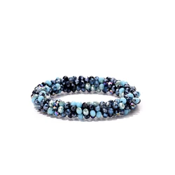 Bohemian Crystal Beaded Stretch Bracelet for Women - Vintage Boho Party Jewelry (Colorful 10)