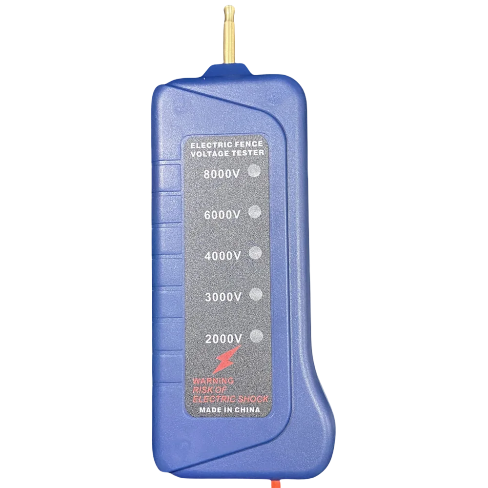 2000V-8000V Electric Fence Tester Home Garden Horse Livestock Electric Fence Voltmeter for Animals With LED Light Voltage Finder