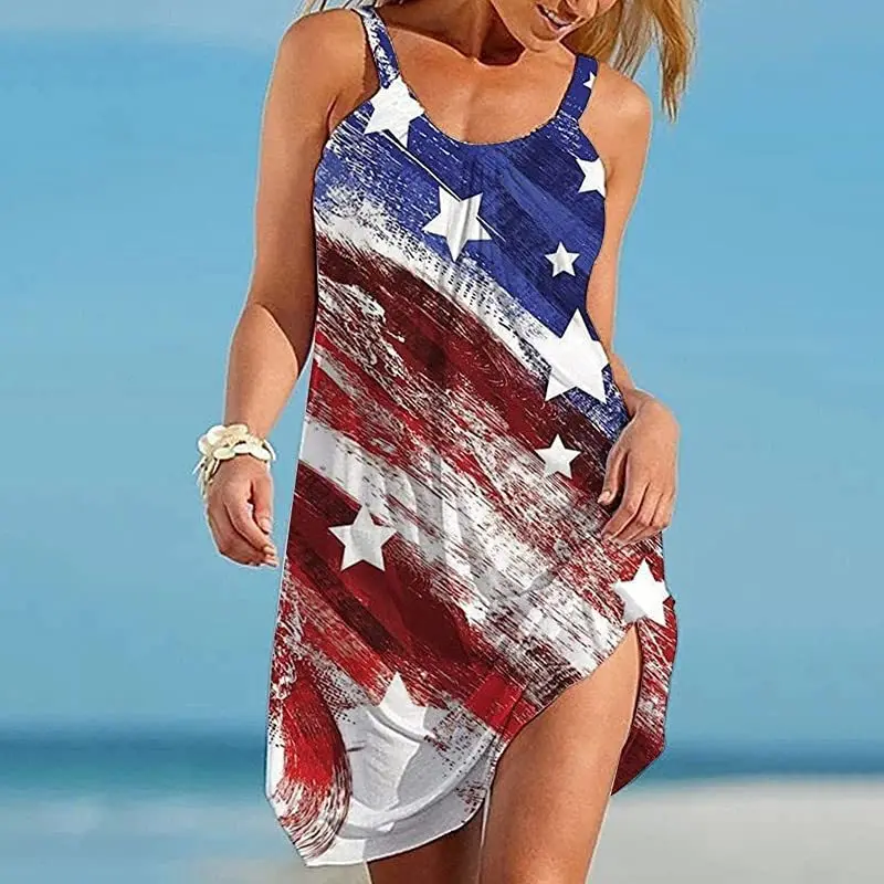 

Summer Sexy Beach Dress Nature Scenery 3D Print Women Spaghetti Strap Dresses Streetwear Sunflowers Boho Female O-Neck Dresses