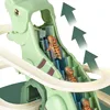 Dinosaur climbing slide music toy with 3 dinosaurs, puzzle fun electric slide toy car, Halloween boy and girl Christmas gift 3