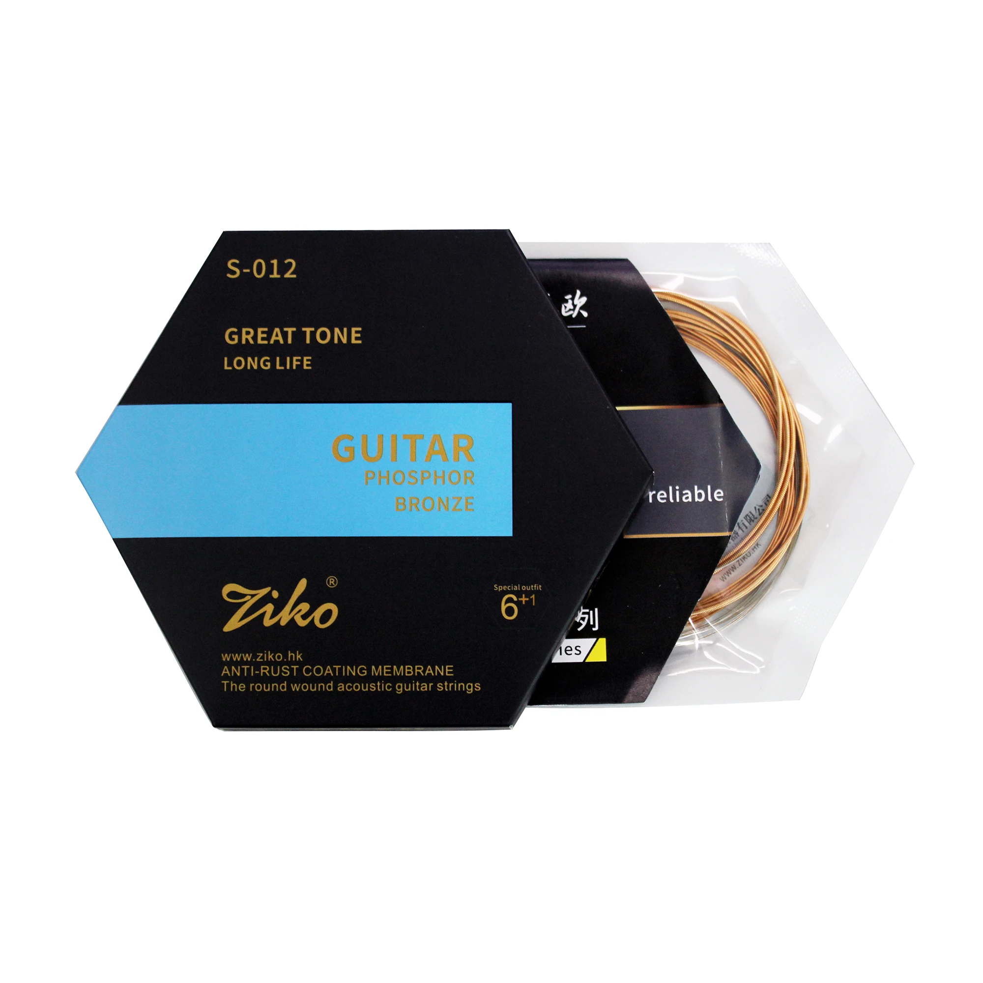 

Струны для акустической гитары ZIKO, шестигранные стальные струны с фосфорной бронзовой обмоткой, струны для народной гитары, детали и аксессуары