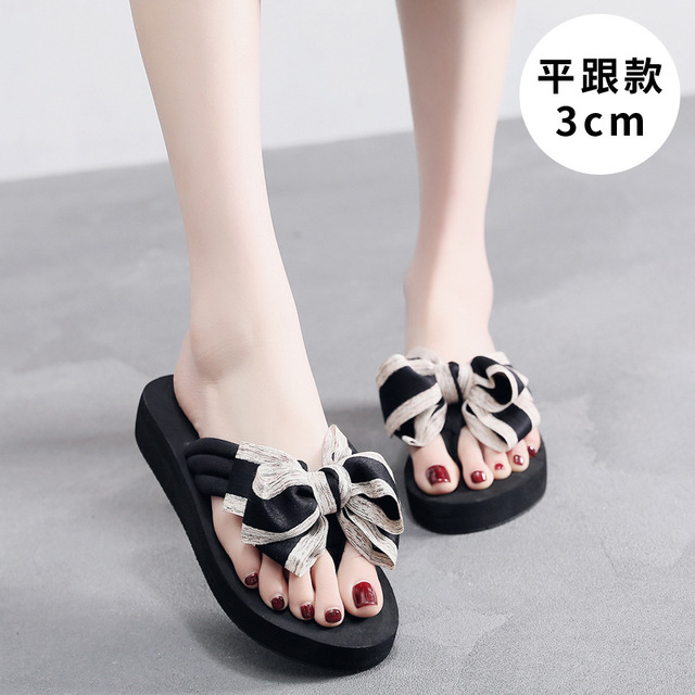 wears outside word procrastinates ms han edition bowknot beach cool sandals in the summer