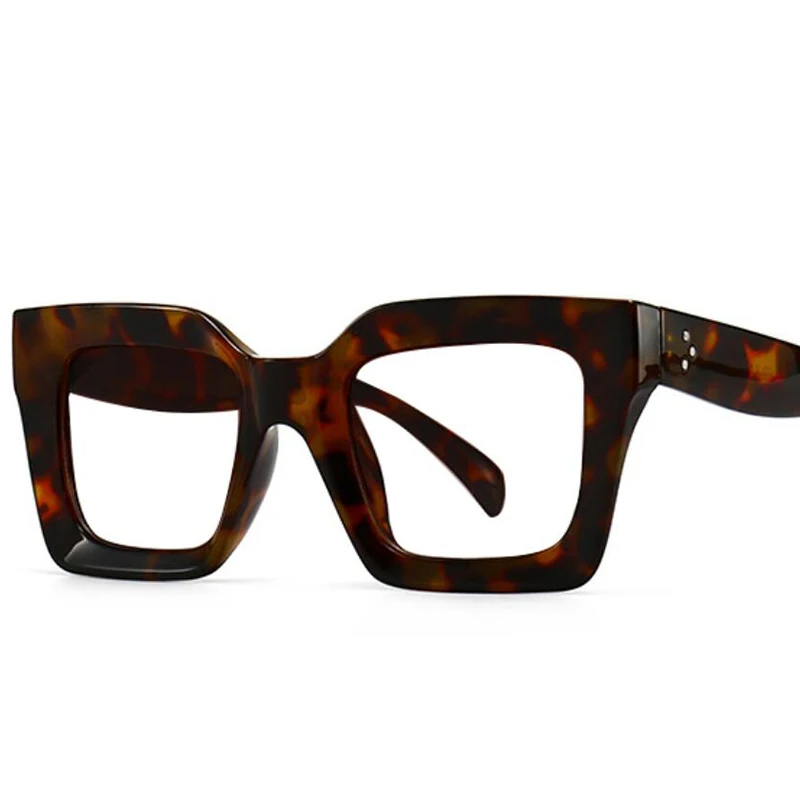 Vintage Oversized Square Anti Blue Light Reading Glasses Women Men Trending Optical Eyewear Finished Hyperopia Eyeglasses +2 +5 3