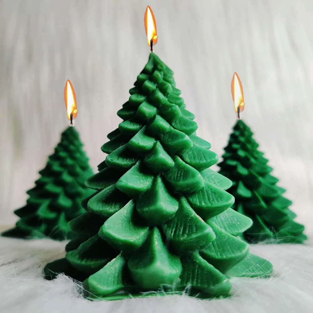Silicone Mold Silicone Candle Mold Aromatherapy Candle Mold Silicone Candle Molds Candle Mold Christmas Tree Candle Wax Mold Silicone Handmade Scented Candle Soap Mould DIY Gypsum Resin Ornament Making Mold Home Decoration