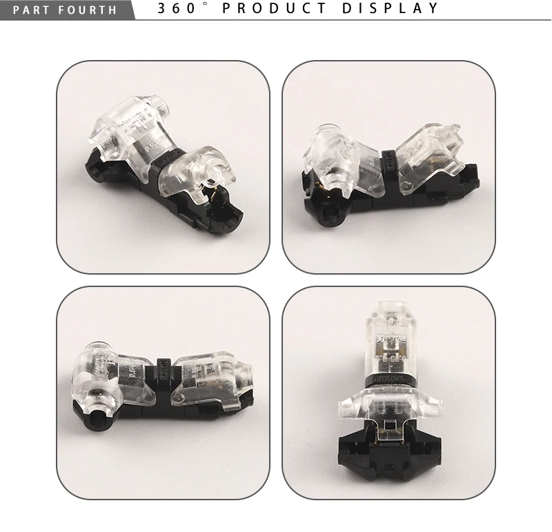 Description Picture 6 of itemMini Wire Cable Snap In Universal Compact Wire T Tap Quick Splice Wiring Connector Connections Joiners Auto Plug Accessories