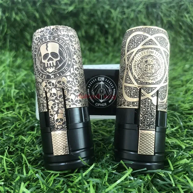 

MK2 Special Style Mechanical Mod Albert Gammon CipherSkull Limited Edition Brass Mods 26mm fit Single 18650 Battery Vape Ecig