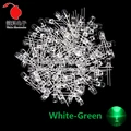 5MM White-Green100pc