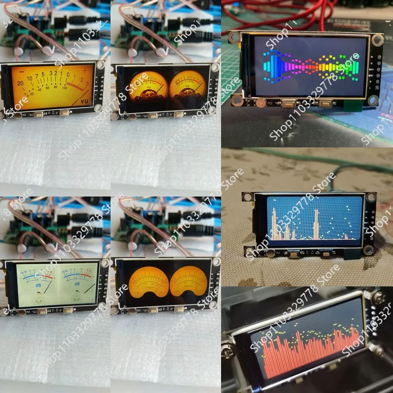 튜브 앰프 DIY 오디오 모듈 음성 활성화 아날로그 VU LCD 컬러 음악 스펙트럼 레벨 디스플레이 미터
