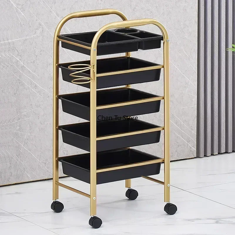 Cart Trolley Aesthetics Dressing Table Shopping Barber Elegant Hairdresser Organizer Carrello Estetista Spa Auxiliary Furniture multi layer storage trolley