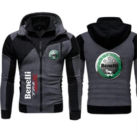 Fashionable men's motorcycle double-layer double zipper jacket brand Benelli logo  jacket outdoor windproof motorcycle top 1