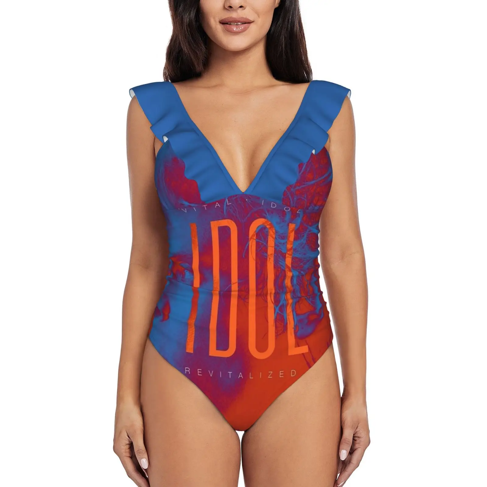 Billy I Costume Da Bagno Intero Con Volant Da Donna Costume Intero Costume Da Bagno Costume Da Bagno Beachwear Music Band Album Cover Musicista