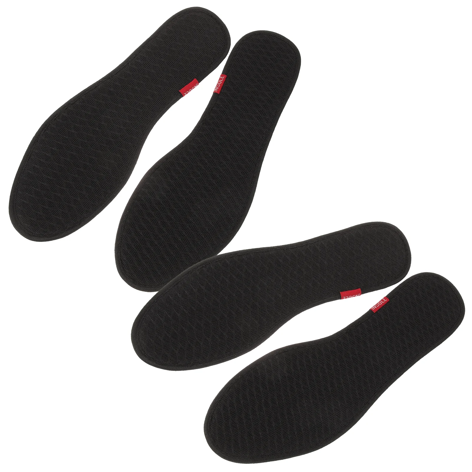 2 Pairs Shoe Inserts Comfortable Sports Training Shoe Insoles Breathable Inserts Transparent Bag