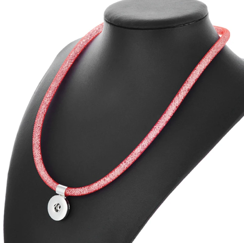 10pcs/lot Wholesale 18mm Interchangeable Crystal Necklaces for Women DIY 6 Colors Magnet Clasp Ginger Snap Button Jewelry