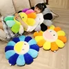 Sunflower Pillow Rainbow Daisy Flower Plush Toy Soft Car Office Back Pillow Soft Sofa Cushion Bedroom Ornaments Home Textile 4