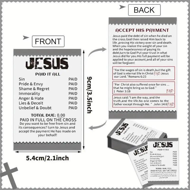 Pocket Little Jesus Bible Christian Tracts Non-Fade Bible Christian Flyer Small Prayer Postcard For Men Women Teens Prayer Gifts