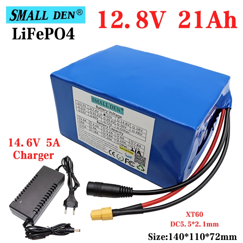 12.8v 21ah 32700 Lifepo4 Rechargeable Battery Pack 4s3p 12v Electric