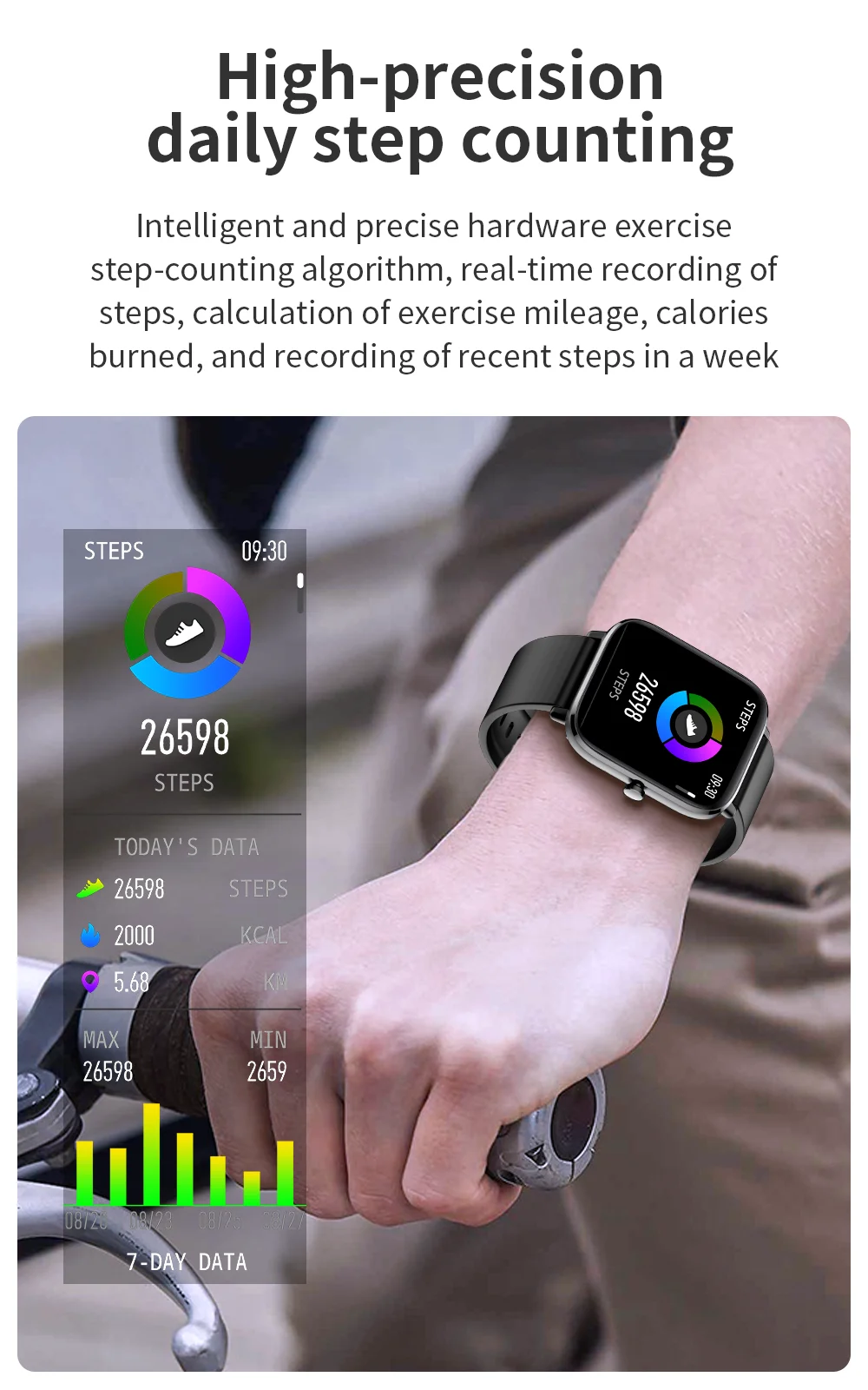 2022 Body temperature Bluetooth-compatibl calling Music control Heart rate Blood pressure  A variety of sports mode Smartwatch