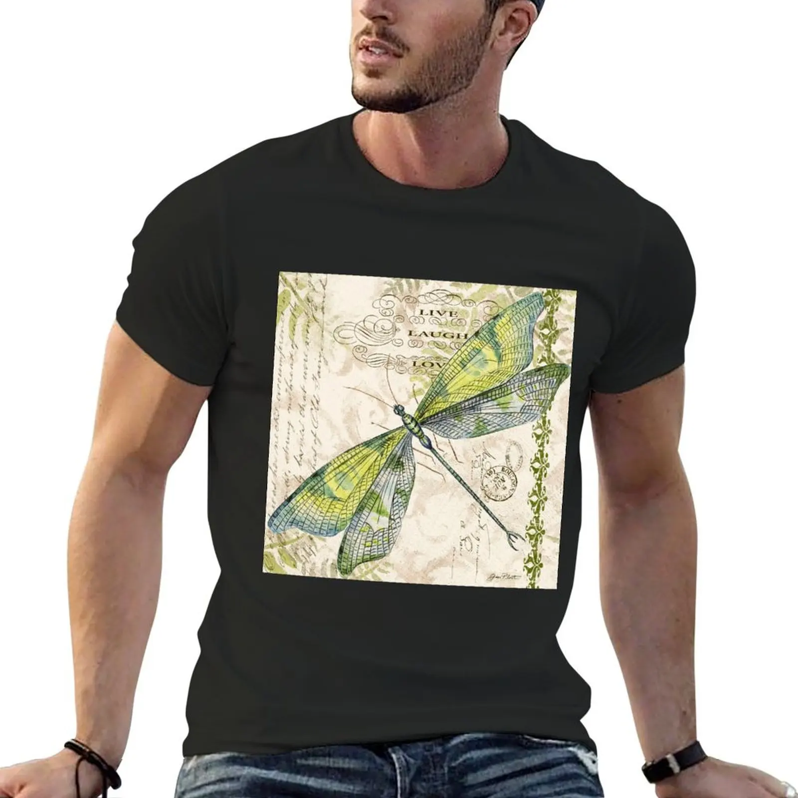 

Dragonfly Daydreams-JP3432 T-Shirt quick drying Aesthetic clothing summer clothes mens t shirt graphic