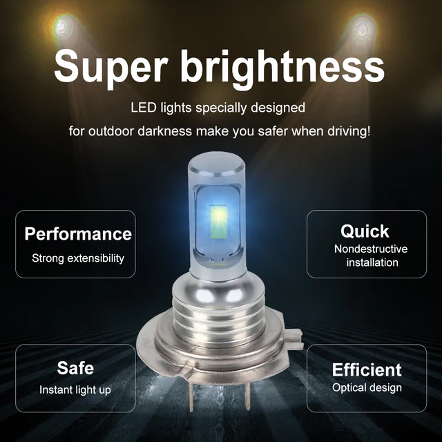 2pcs Led Birne H7 für Auto H7 Led Scheinwerfer Konvertierung Kit Hi / lo  Beam 8000lm 6000k 55w Super Bright H7 Led Lichter 360Auto Lampen