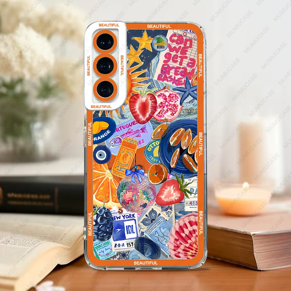 Cute Girl Style Sticker Soft TPU Phone Case Cover