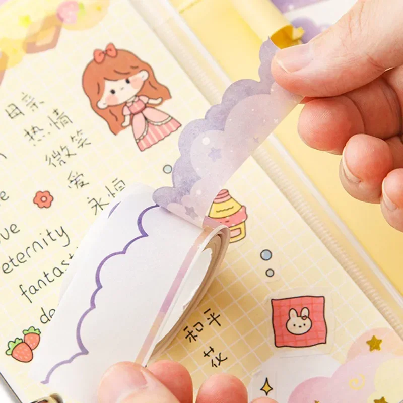 1PC Cloud Washi Tape Decorative Adhesive Color Masking Sticker Scrapbooking Multi Color Manual Tapes School Stationery Supplies 5
