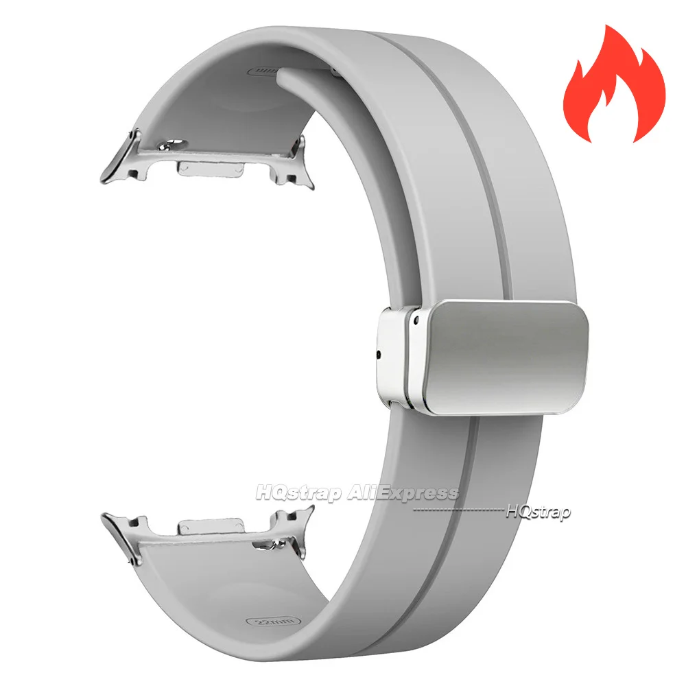 Magnetic Silicone Watch Strap with Secure Buckle - Versatile & Stylish Band