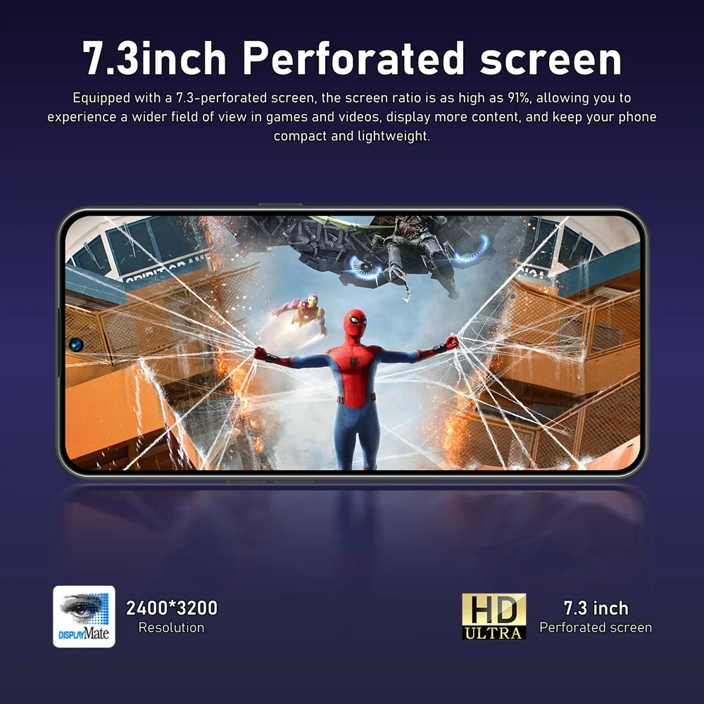 K-Touch Mobile Phones C27 Ultra Smartphone Android 15 Cell phone 7.3 Inch 16+48MP 22GB+2TB 7800mAh 5G Dual SIM Face Unlocked GPS Cellphones