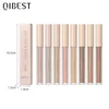 QIBEST Matte Liquid Eyeshadow Cream Smooth Eye Makeup Long Lasting Waterproof Eye Shdaow Stick Blush Dual Purpose Contour Shadow 6