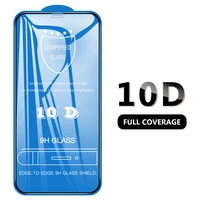 10D Schutz Glas Für iPhone 12 11 Pro Max Mini Volle Abdeckung Screen Protector Für iPhone 13 8 Plus XR X XS Max Glas Vordere Film