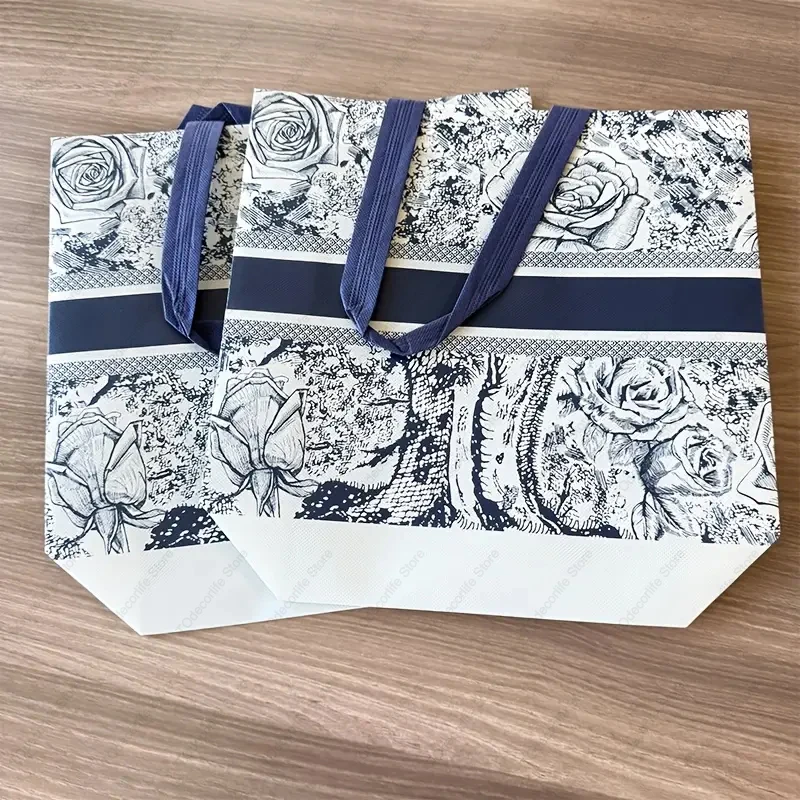 Reusable Foldable Shopping Bag Portable Travel Grocery Pocket Tote Plastic Bag Non-woven Fabric Eco Folding Bag Shopping Pouch 2