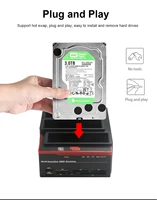 IDE hard Drive docking Hard drive base reader, 2.5-inch 3.5-inch external hard drive housing, external HDD hard drive reader USB - Image 6