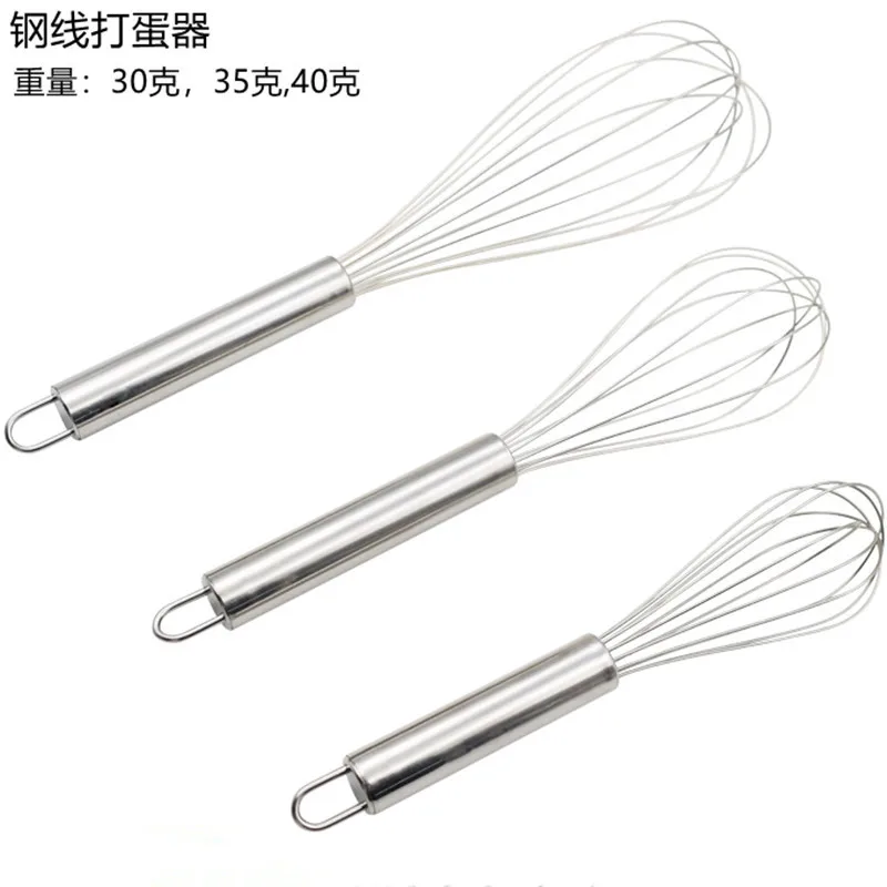 6/8/10/12 inches Stainless Steel Balloon Wire Whisk Manual Egg Beater Mixer Kitchen Baking Utensil Milk Cream Butter Whisk Mixer