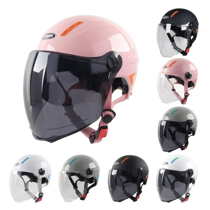 

Motorcycle Helmet Shockproof Full Face Street Bike Racing Crash Helmets 3C Certified Half Motorcycle Helmets Cycling Bikes