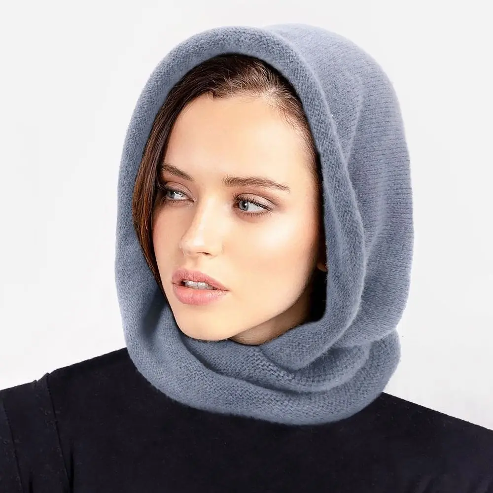 New Imitation Cashmere Balaclava Hats Soft Windproof Neck Warm Headband Keep Warm Winter Head Cover Scarf Cold Weather 2