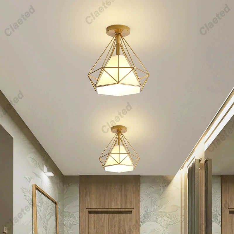Modern Chandelier Ceiling White Lampshade Hanging Lamp Ceiling Simple Kitchen Bedroom Aisle Restaurant Lighting Lamps
