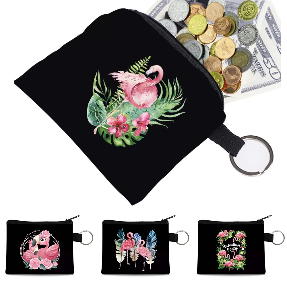 

Fashionable New Coin Purses Flamingo Print Wallets Fashion Clutch Bag Women Handbag Coin Card Bags Casual Tote Bag Cosmetic Pack