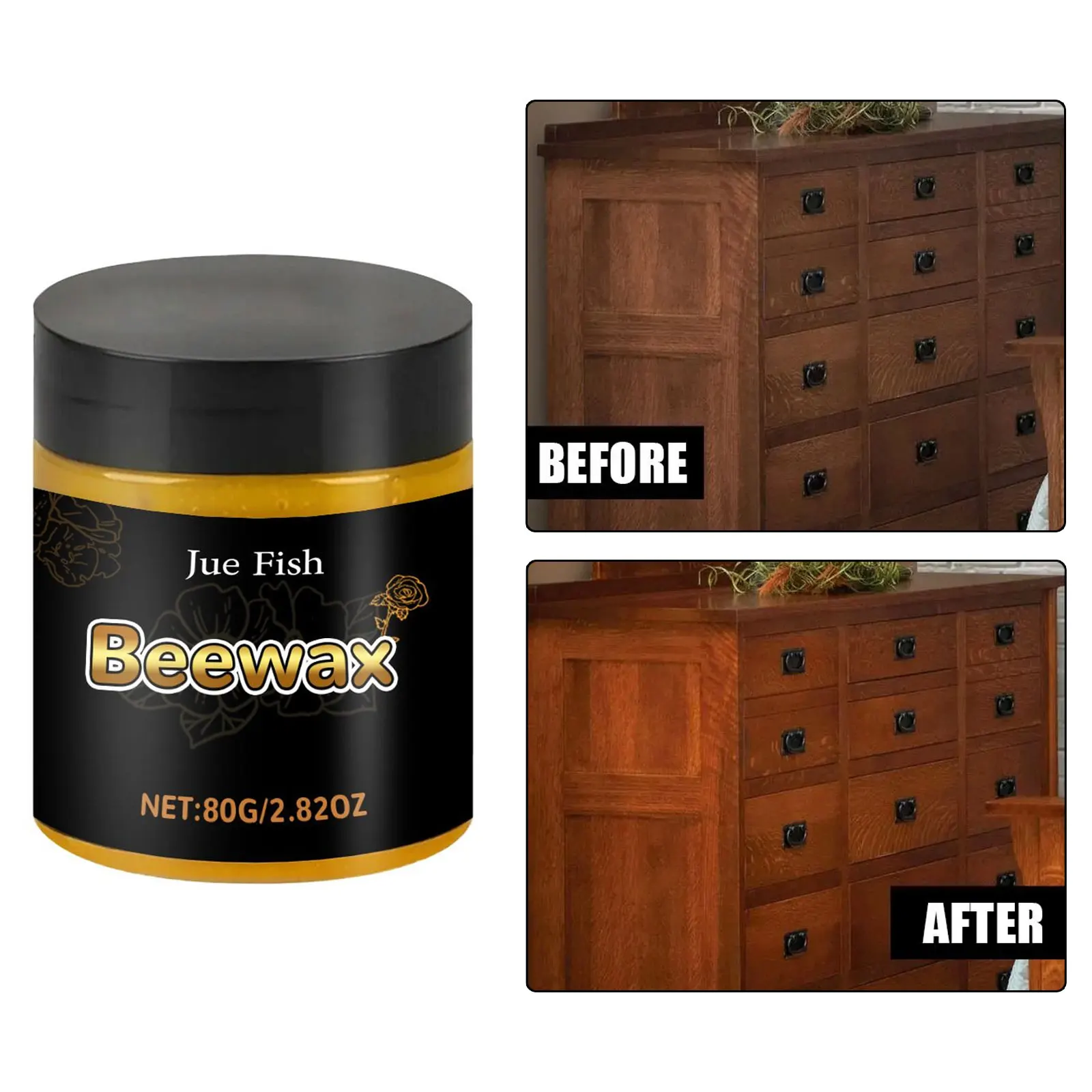 Wood Seasoning Beeswax Wood Furniture Polishing Floor Cleaning Maintenance Wax Scratch Repair Brightening Solid Wood Care Wax
