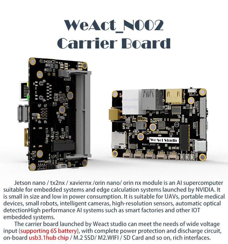 WeAct NVIDIA Jetson Nano TX2 Xavier NX Orin Carrier Board
