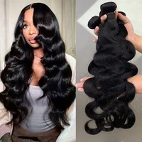 24inch Body Wave Human Hair Bundles 100% Brazilian Raw Human Hair 1/3/4 Bundles for Women 10A Thick Bundles 3 Days Delivery 1