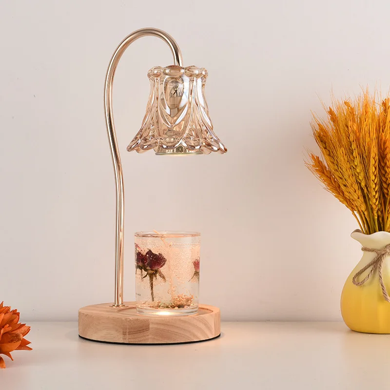 

Modern Orchid Glass melting wax melting candle lamp table lamp bedroom aromatherapy burner wedding party wedding room gift lamp