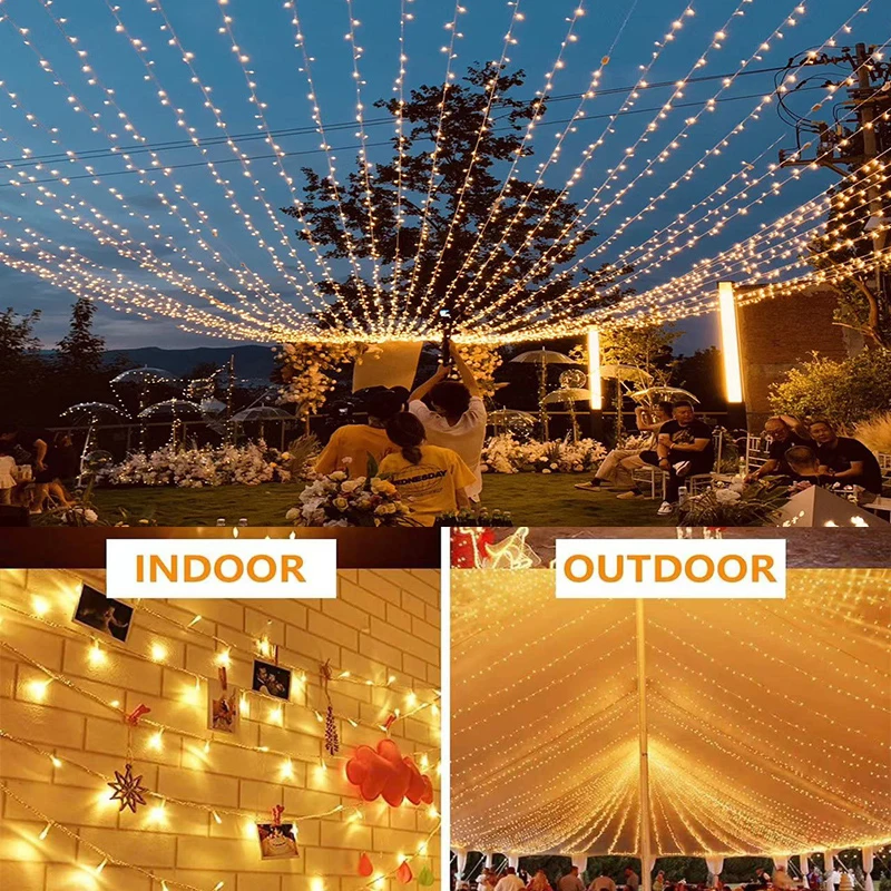 LED String Fairy Lights 10M-100M Chain Outdoor Garland Waterproof 220V 110V  for Wedding Party Tree Christmas Ramadan Decoration