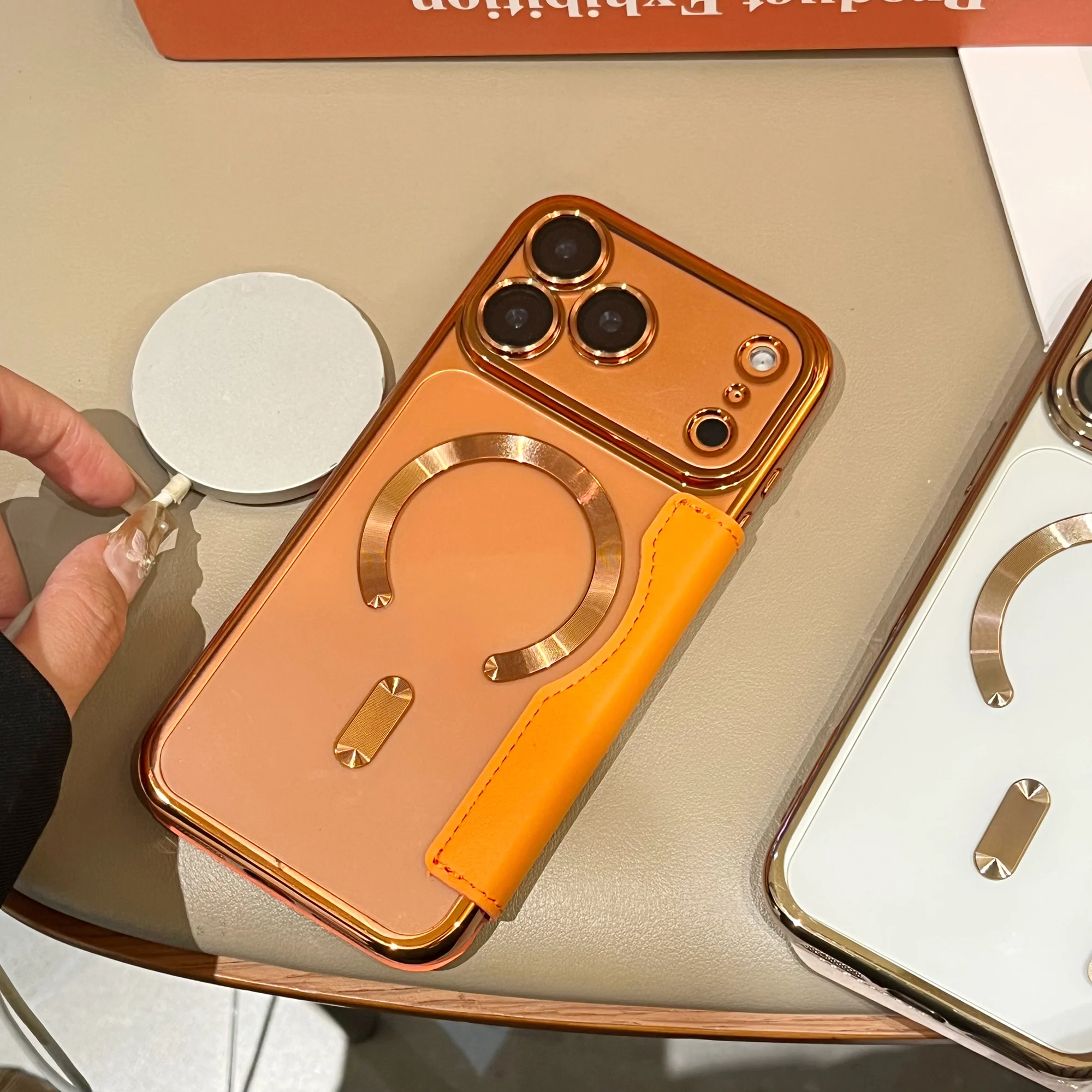 Luxury Flip Insert Card Faux Leather Case for iPhone 17 thumbnail 3