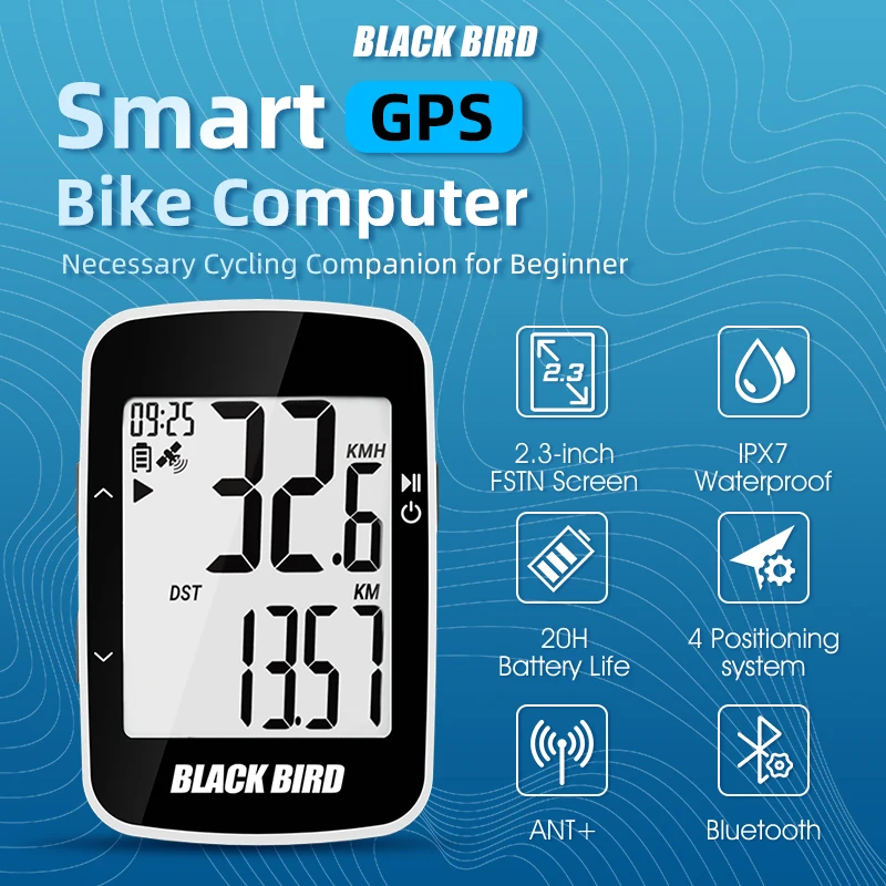 

NEW GPS Bike Computer Cycling ANT+Bluetooth Wireless GPS Bicycle Speedometer IPX7 Waterproof Road Bike MTB Cycling Odometer