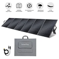 Panneau solaire pliable SOLARPLAY 400W, module solaire haute efficacité, chargeur solaire avec sortie solaire pour camping-car, hors réseau, bateau, maison, camping 8
