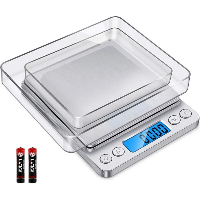 500g x 0.01g USB Digital Pocket Scale Hair Salon Hair Color Weighing Scale with Trays