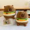 20~36CM Capybara Pillow Cute Simulation Bread Hamburger Kapibala Plush Doll Cartoon Animals French Fries Stuffed Plush Toy 4