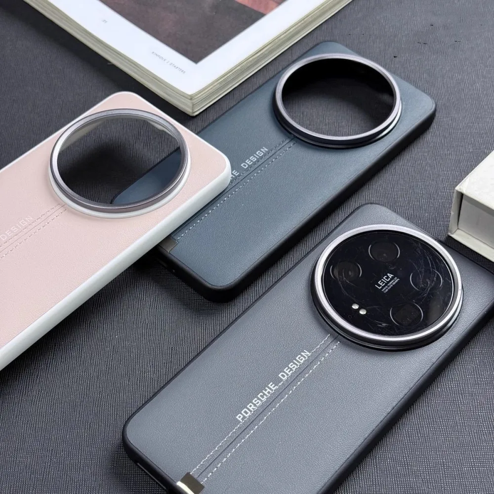 Luxury PU Leather Magnetic Wireless Charging Protective Back Cover Case