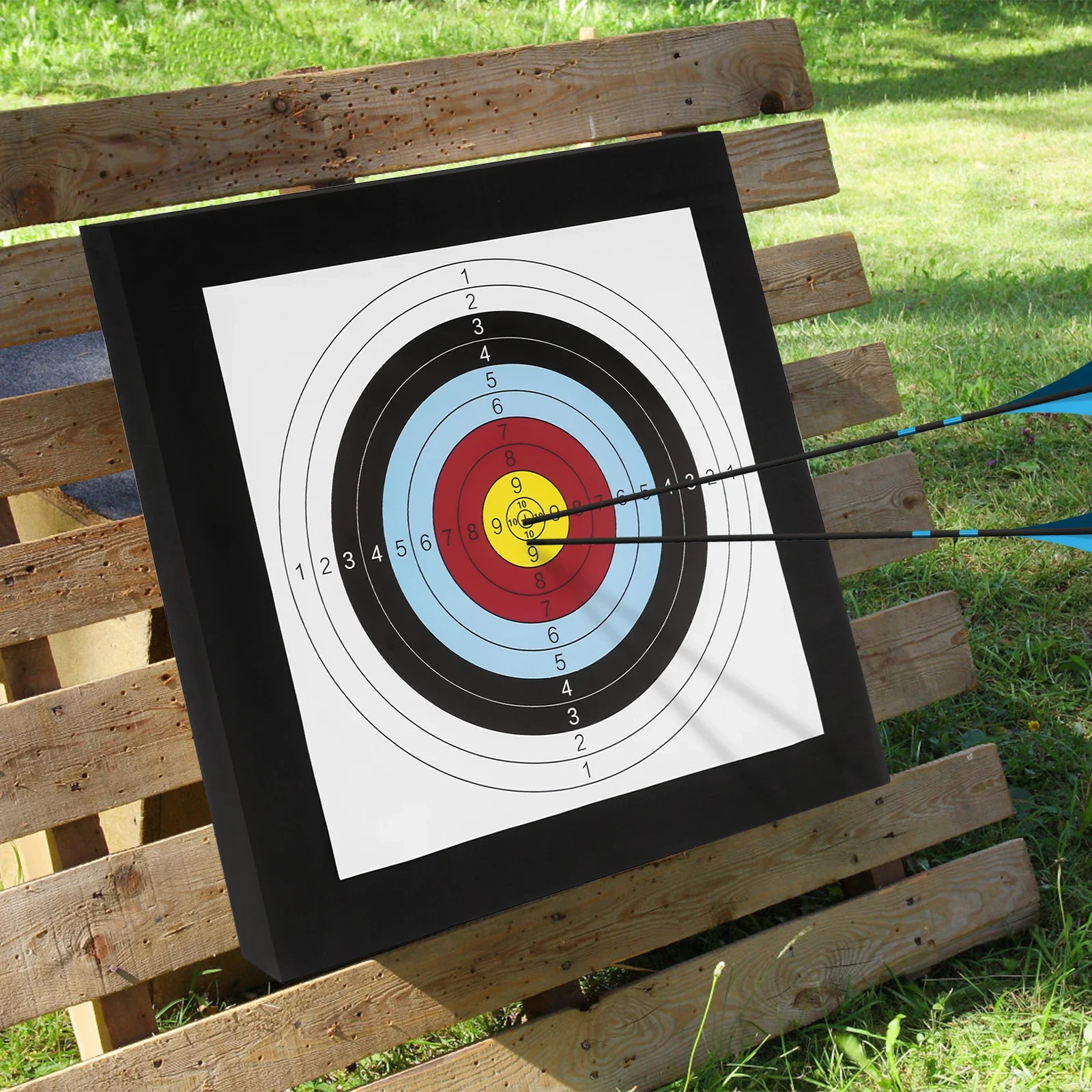 W 10pcs Profession Archery Targets Paper Face Bow Arrow Gauge Shooting Target Paper Traditional Shooting Accessories