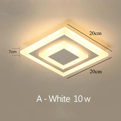Contemporary LED Ceiling Light Fixture - Stylish Home Decorative Lighting for Hallways, Bathrooms, Living Rooms, and Balconies (Three colors)